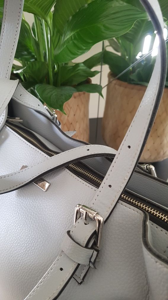 %piekna Torebka shopper bag szara duża