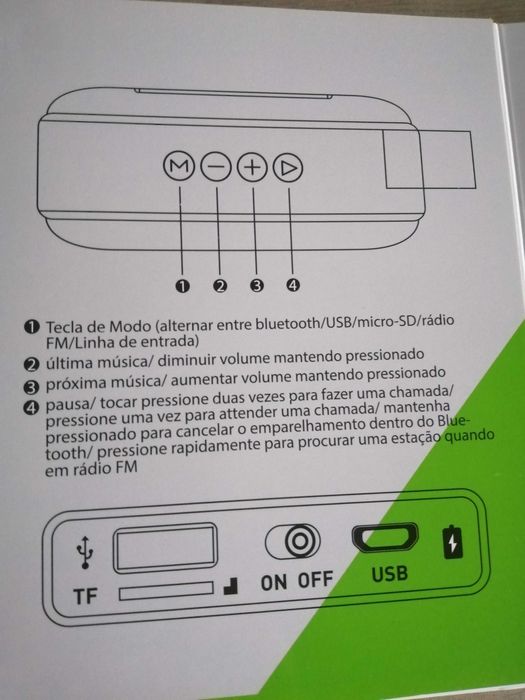 coluna bluetooth sem fios