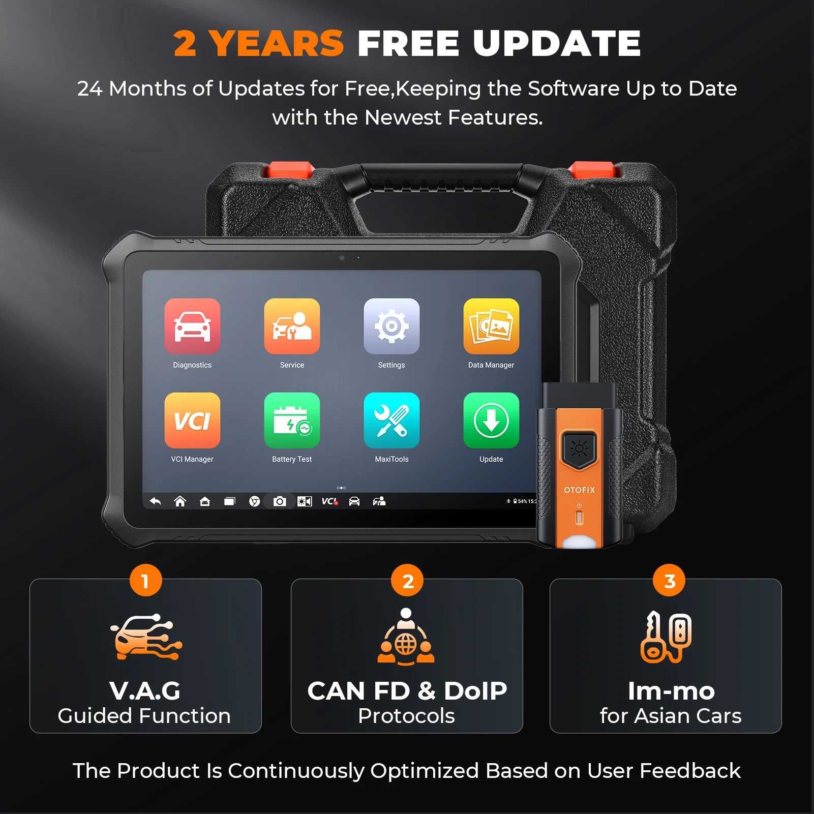Autel OTOFIX D1 PROS KIT Máq Diagnóstico OBD 40 Funções (NOVO)