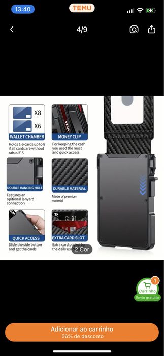 Carteira RFID minimalista Premium