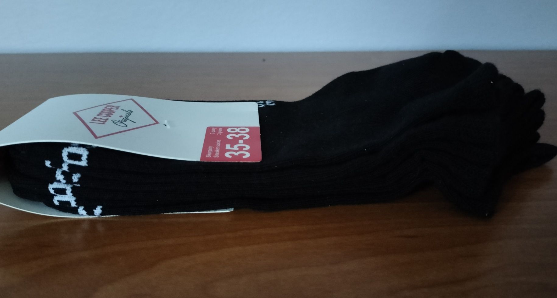 Skarpety / Skarpetki stopki 3 pak 3 pary rozm. 35-38 czarne Lee Cooper