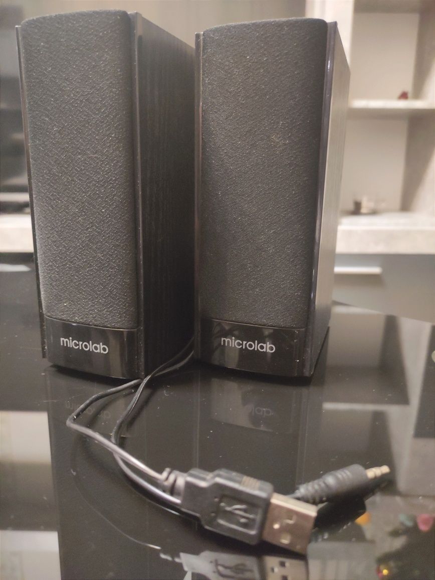Акустическая система 2.0 Microlab B-56 3Вт USB питание дерево черное