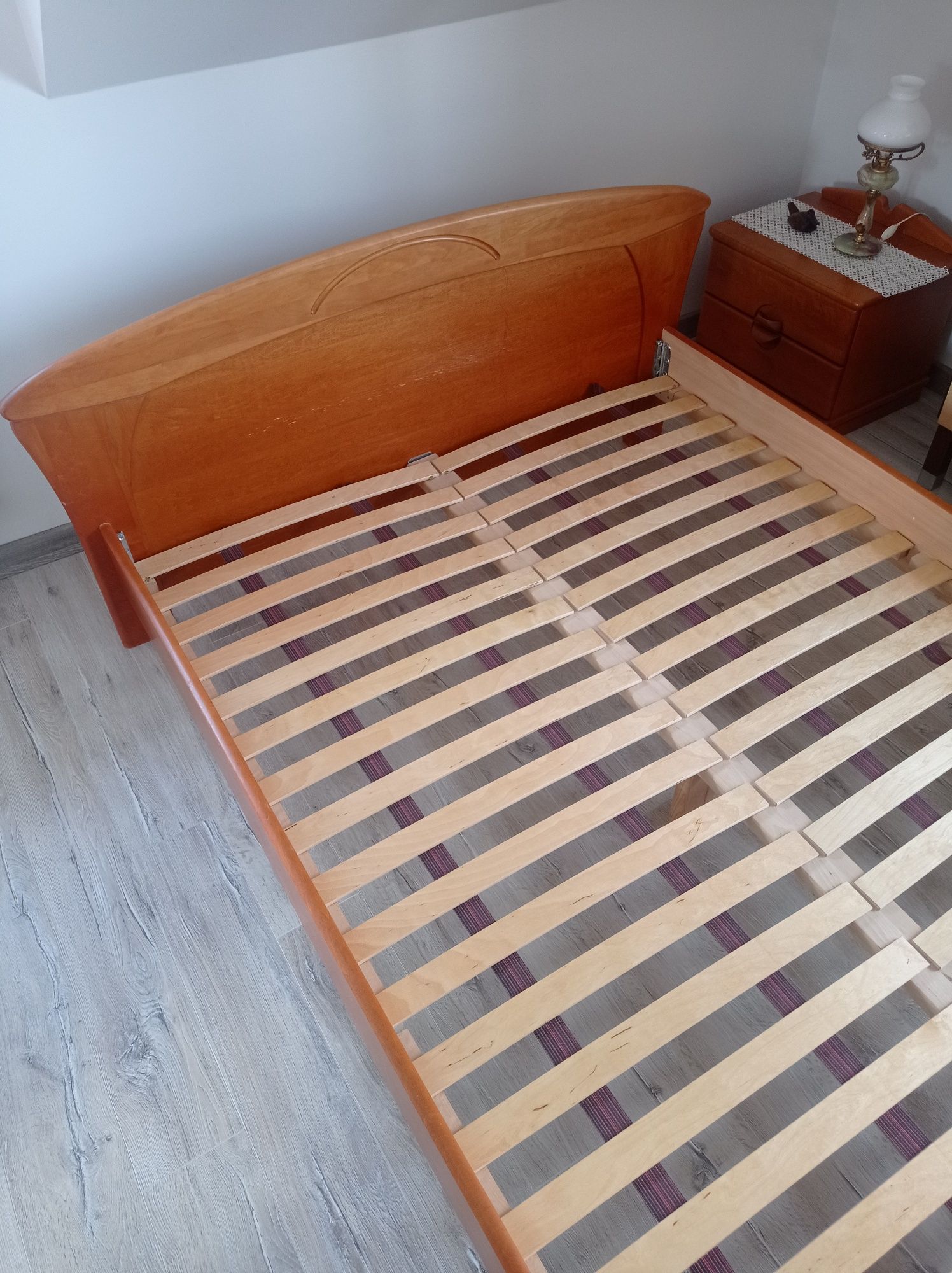 ŁÓŻKO 140x200 + DUŻA SZAFA + SZAFKA NOCNA --- Zestaw mebli, sypialnia