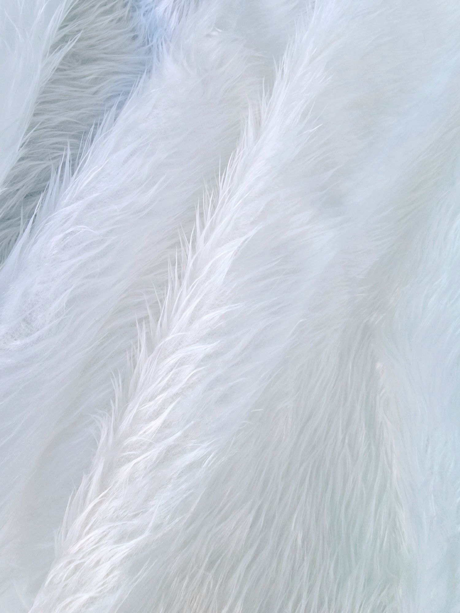 Tecido de Pelúcia Pêlo Sintético Artificial Branco Cosplay Costume