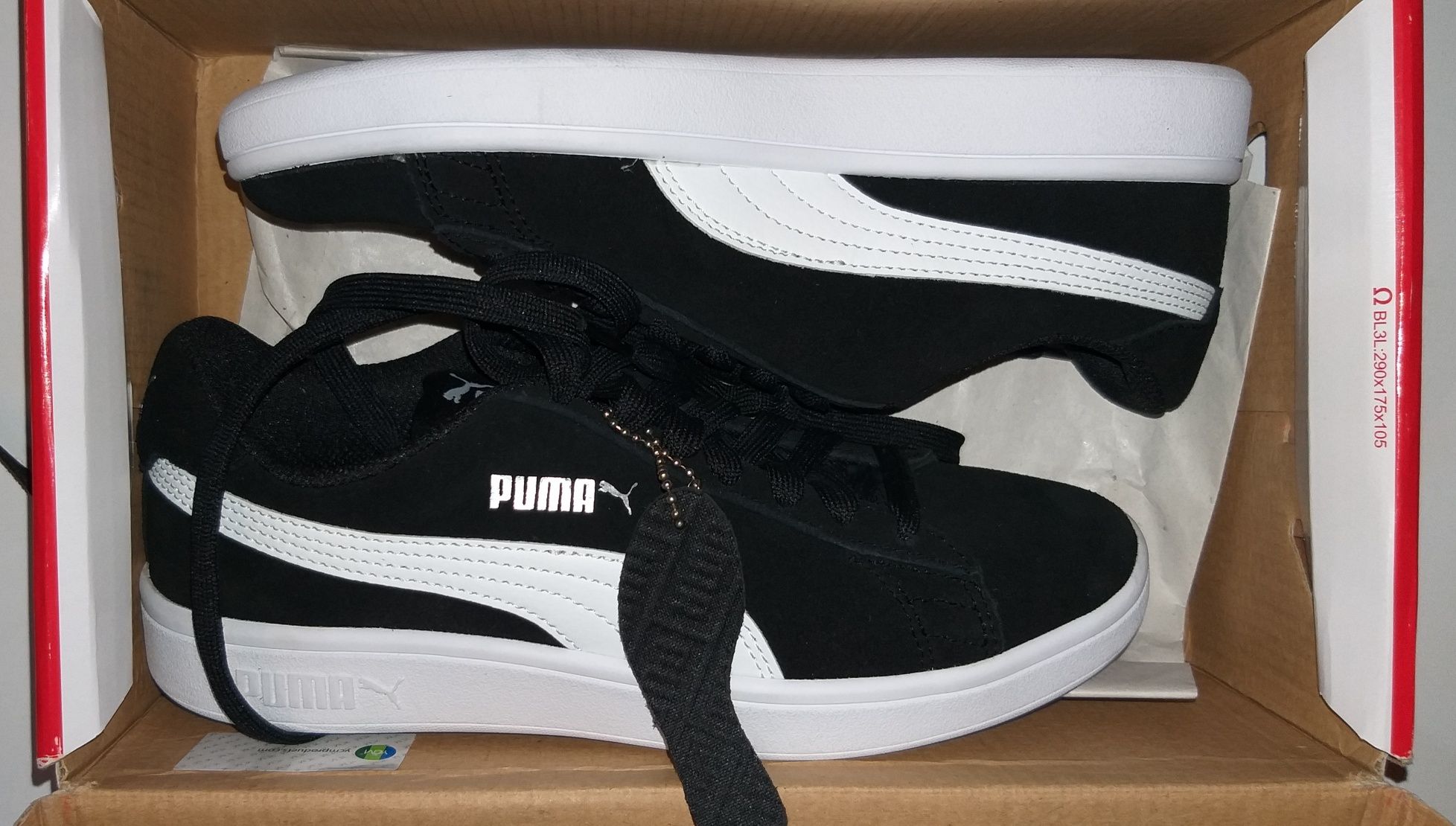 Новые женские кроссовки Puma SMASH v2 Black 35p. оригинал.