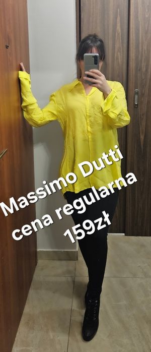 Żółta kanarkowa koszula Massimo Dutti