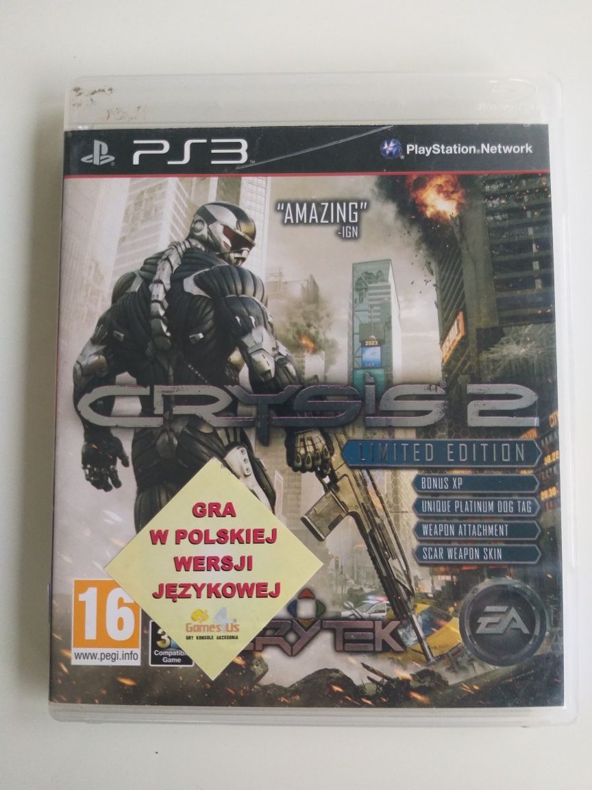 Gra Crysis 2 Limited Edition PS3 Play Station ps3 strzelanka pudełkowa