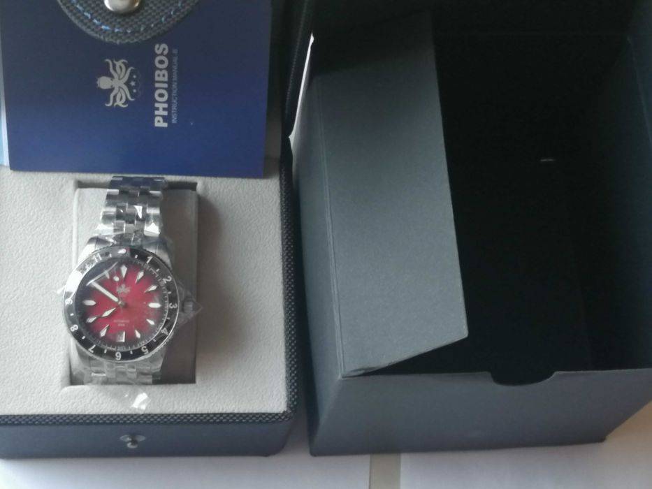 Zegarek Phoibos Voyager PY035D Red automat diver nowy w foliach