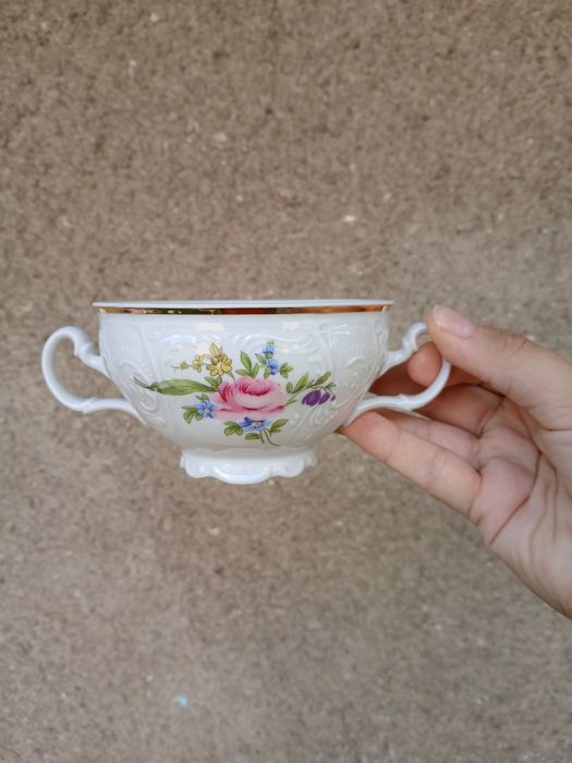 Салатник кружка Мейсенский букет конфетница сахарница Чехия фарфор