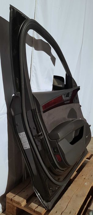 Drzwi Lewe Przednie Audi A8 D4 Czarne Kompletne z Boczkiem