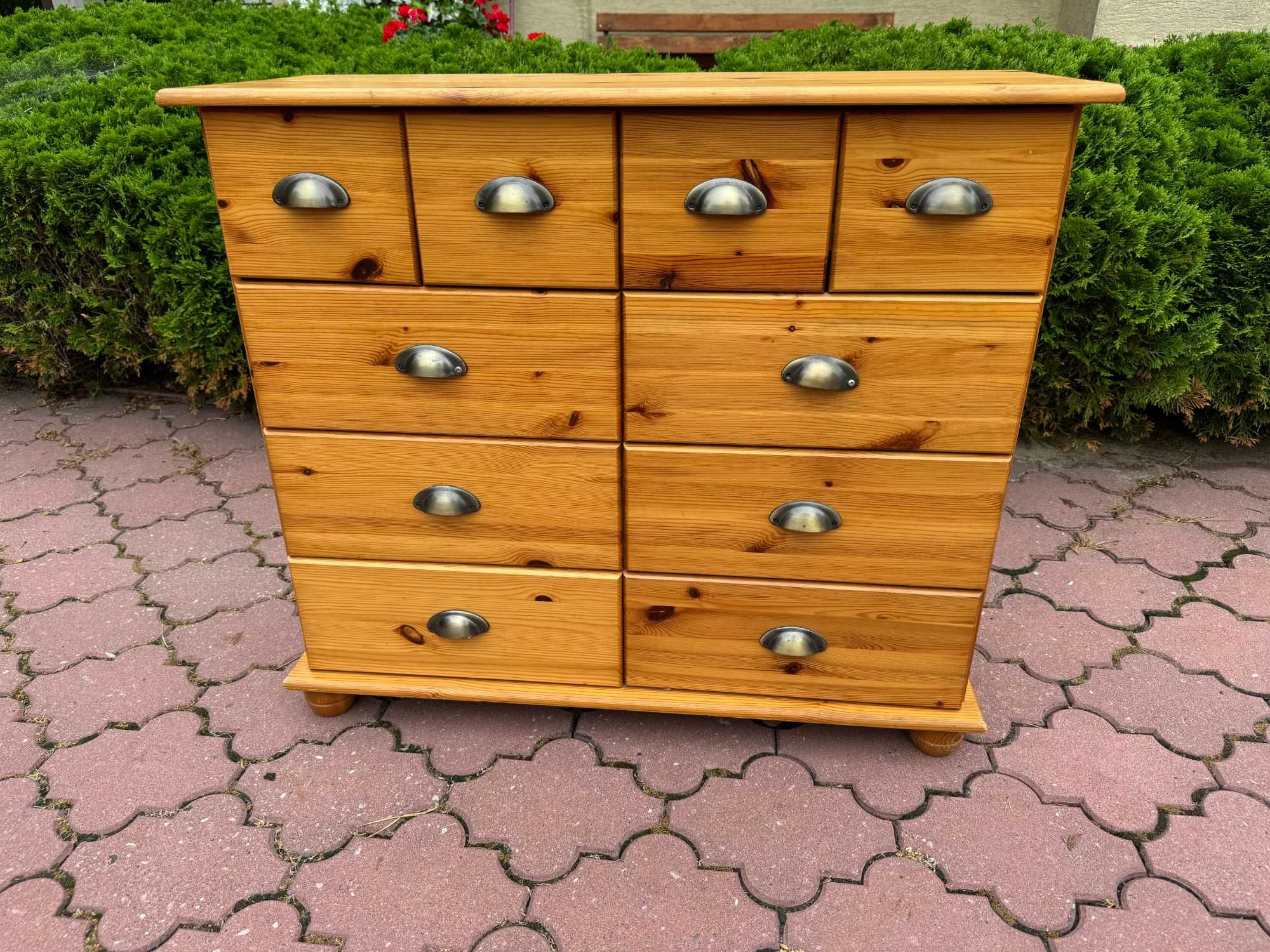 Komoda biała bielona shabby chic szafka kredens witryna regał pólka