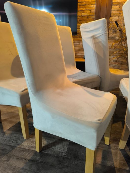Krzesła z pokrowcami 6 sztuk