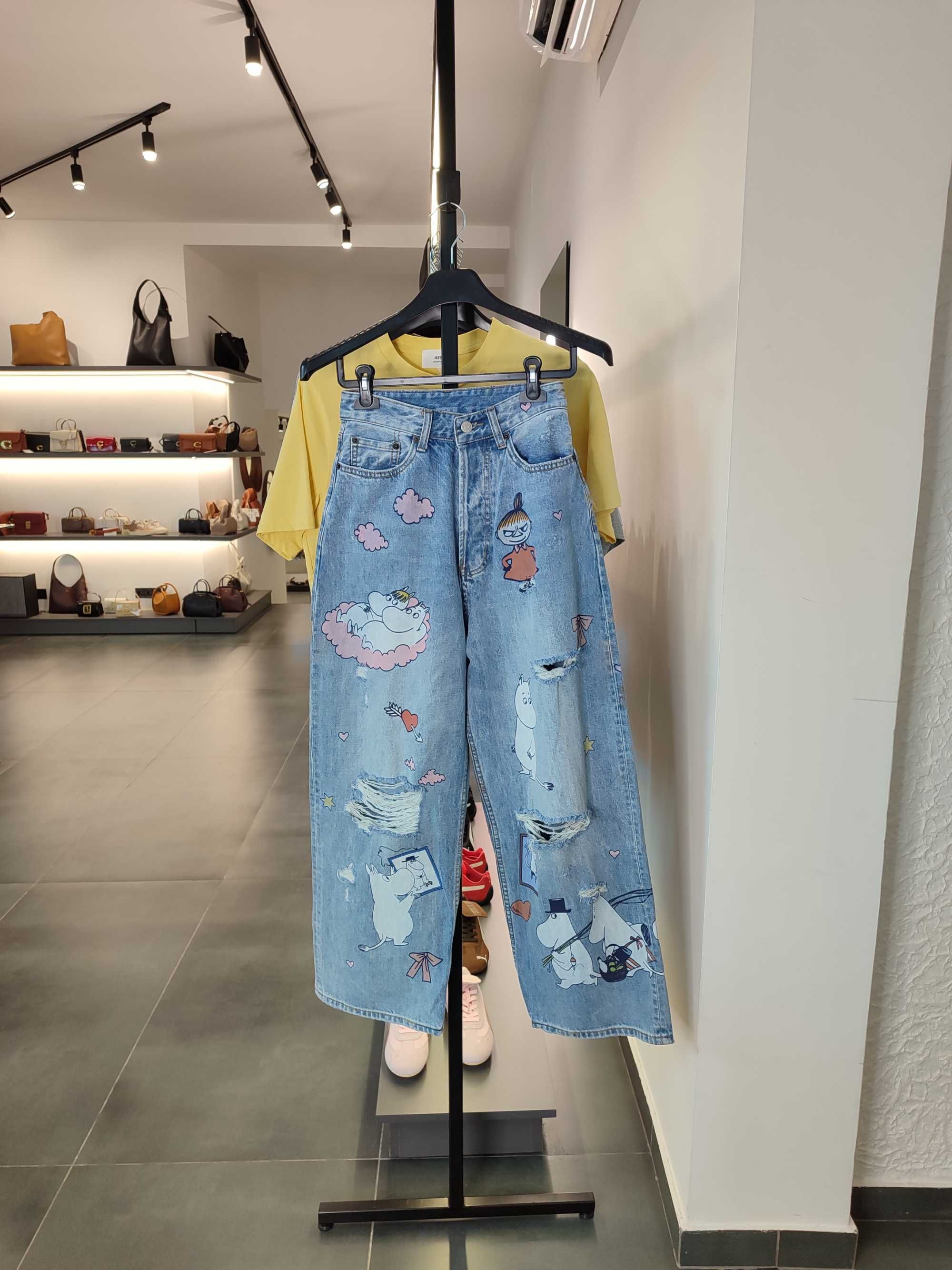Джинси Acne Studios x Moomin Super Baggy Fit Jeans Blue