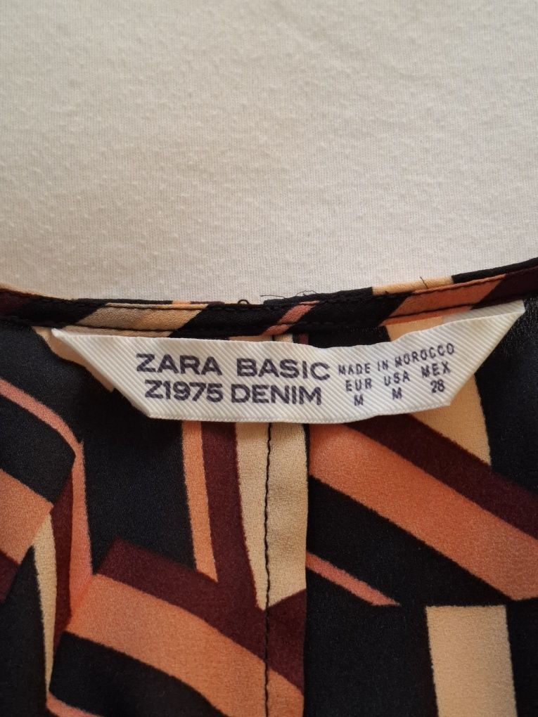 Sukienka midi Zara kopertowy dekolt rozm. M nowa bez papierowej metki