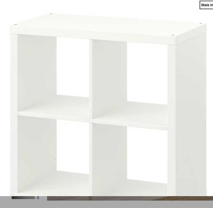 KALLAX Estante, branco, 77x77 cm c/ 4 organizadores