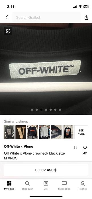 свитшот vlone x off white / off white x vlone