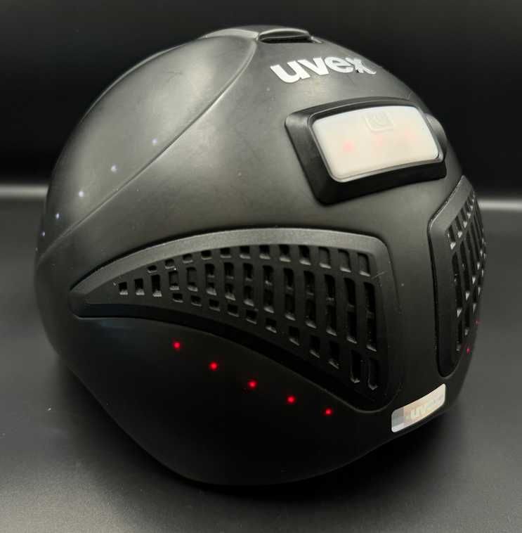 Używany kask jeździecki UVEX EXXENTIAL LED 55-57cm jazdy konnej toczek
