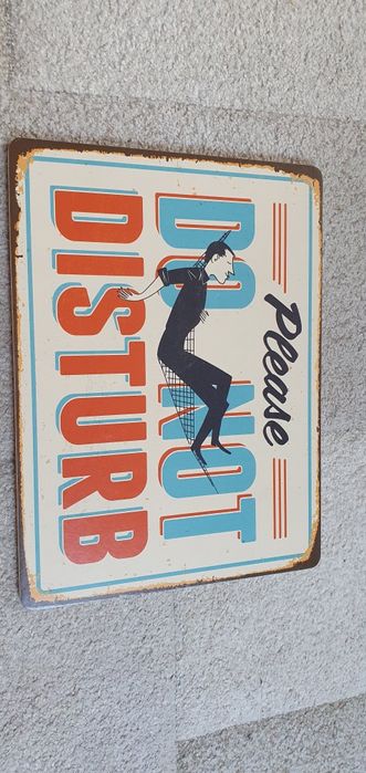 Tablica Do not disturb retro vintage