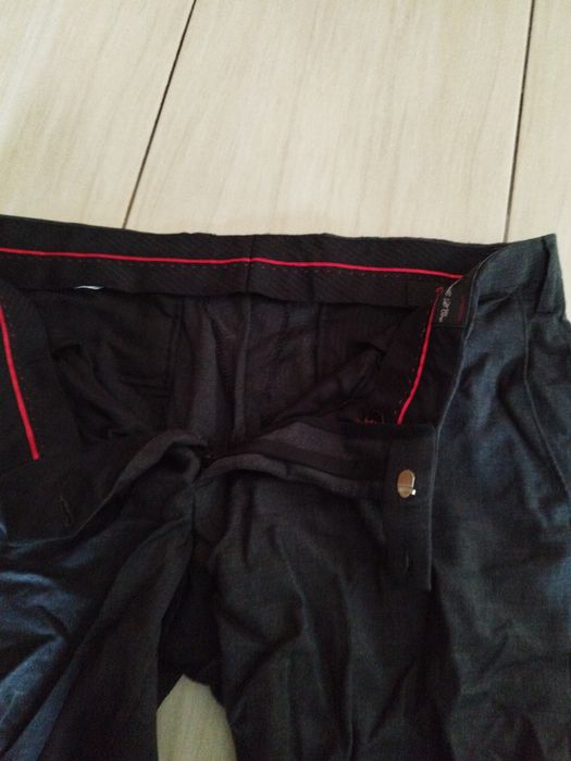 Spodnie materiałowe grafitowe Tessuto