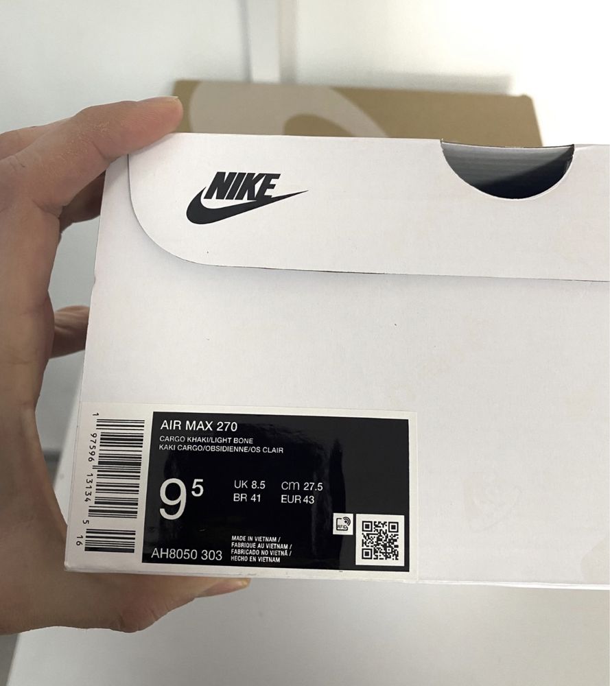 Кросівки чоловічі nike air max 270 взуття поставка обуви найк jordan