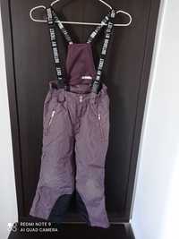 spodnie narciarskie + dopinane szelki - roz. 116 cm 6 lat - stan bdb