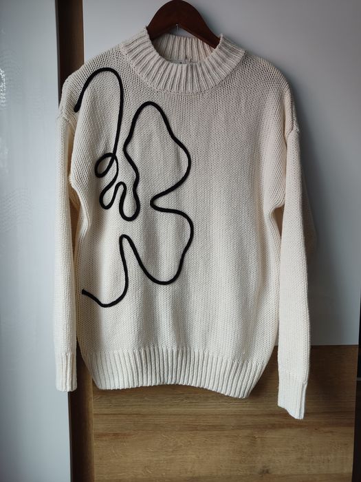 Bawełniany sweterek ecru S