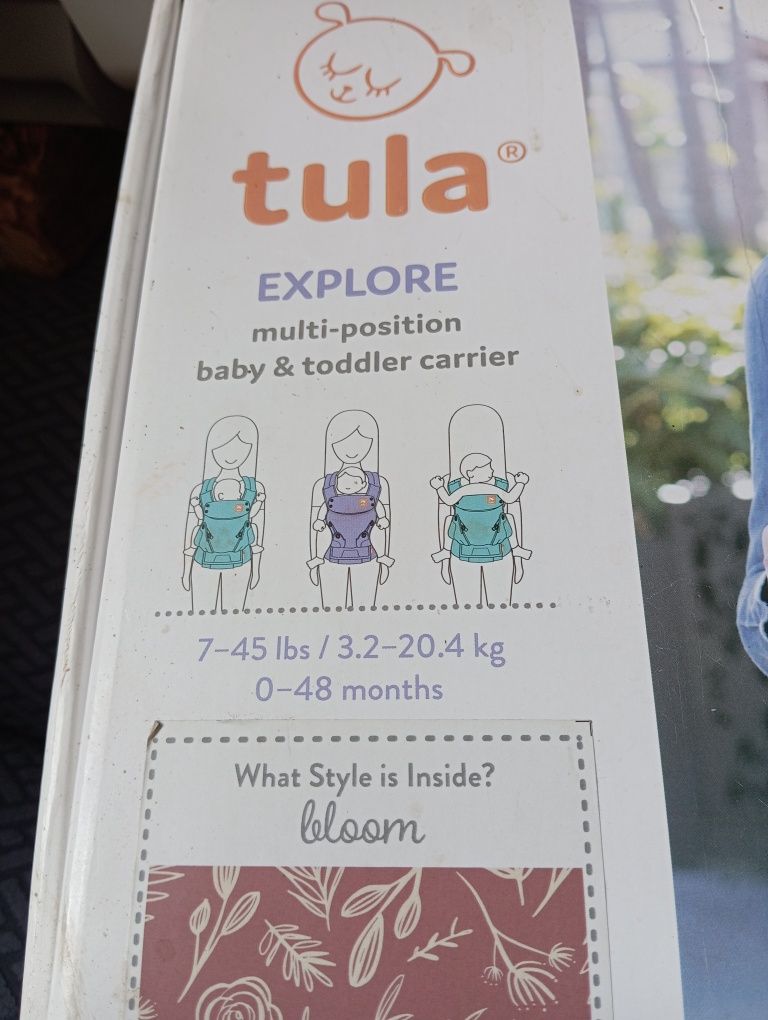 Nosidełko Baby TULA EXPLORE ergonomiczne + KAPTUREK carrier bloom