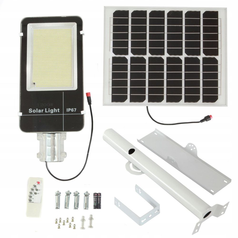MOCNA Lampa SOLARNA 1200W LED panel solarny Wydajna ledy eva