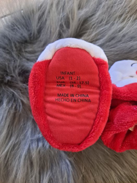 Nowe świąteczne buciki niemowlęce Święty Mikołaj 16/17,5