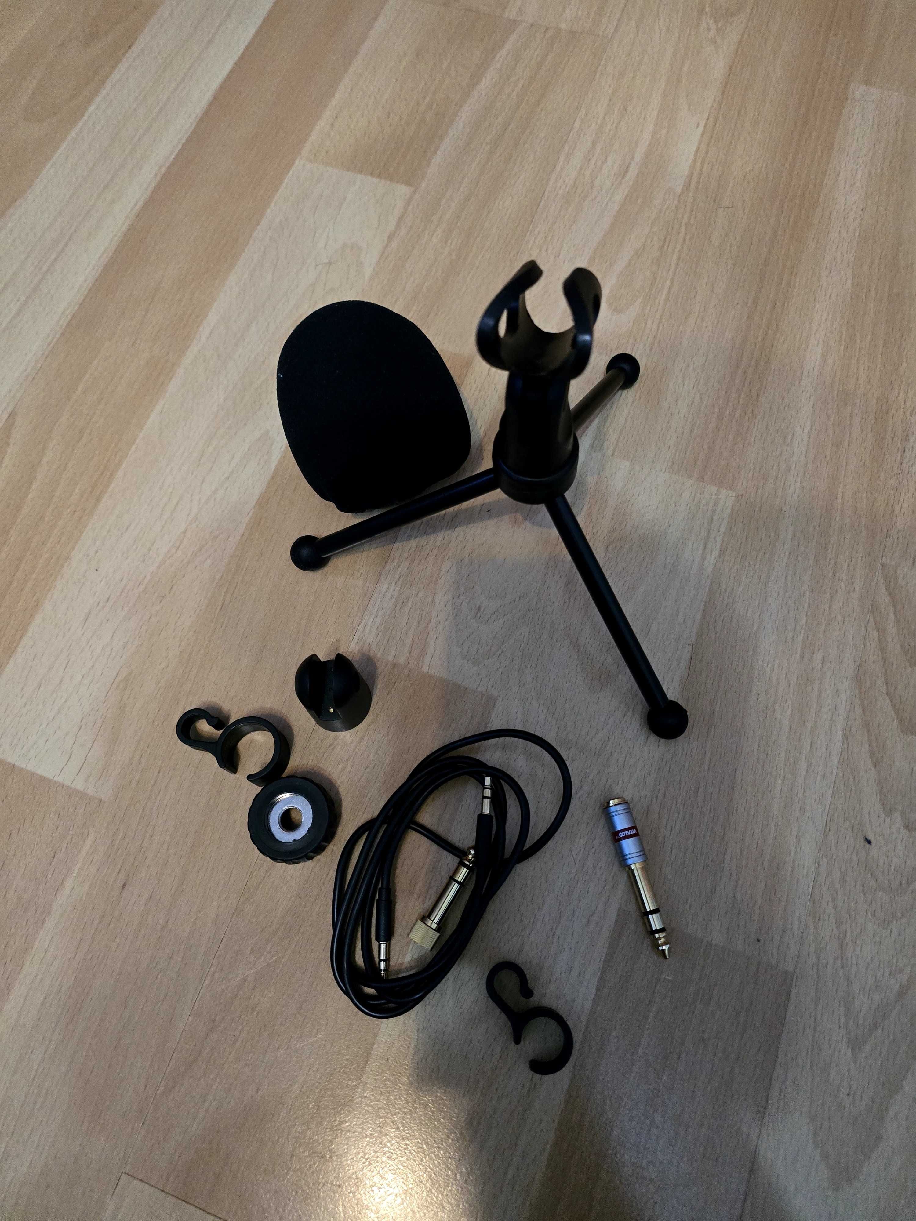 Mikrofon, interfejs, statyw, okablowaniem, M-audio, beyerdynamic