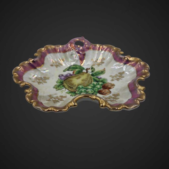Patera porcelana iryzowana dekor owoce B5/021663