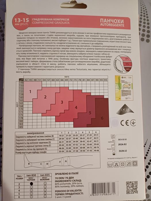 Компресійні,антиварикозні панчохи