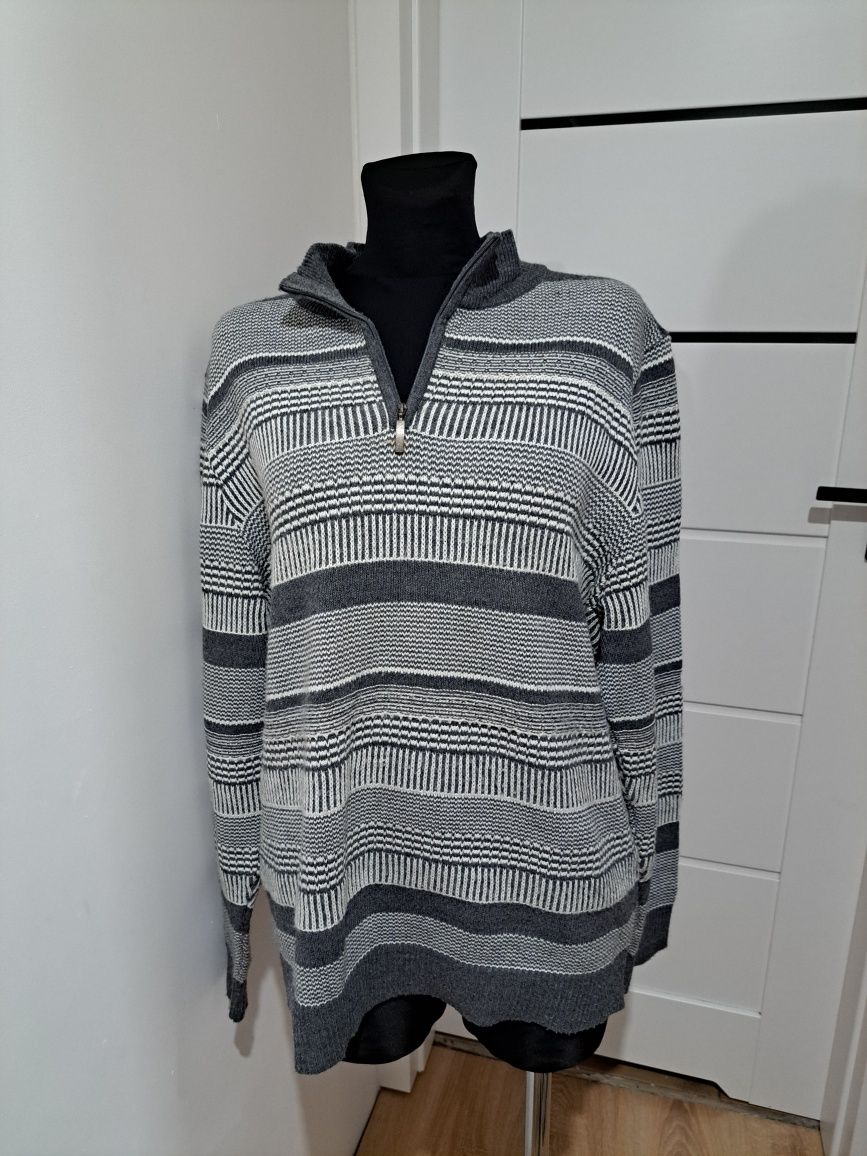 Sweter męski szary