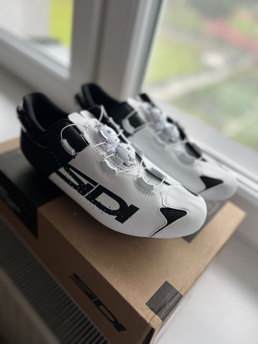 Buty kolarskie rowerowe Sidi shot 2S biało czarne 40,5