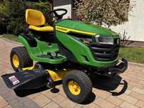 JOHN DEERE S140 22KM V-TWIN traktorek kosiarka USA mocna