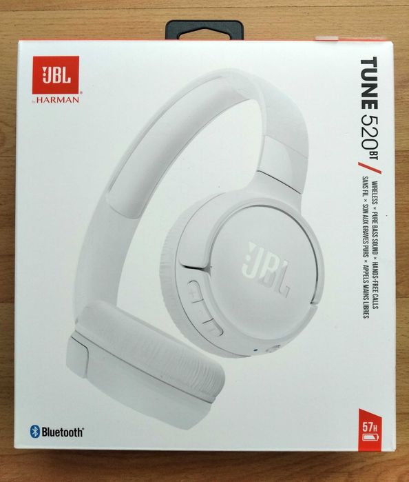 NOWE słuchawki bezprzewodowe JBL Tune 520 BT białe WYSYŁKA
