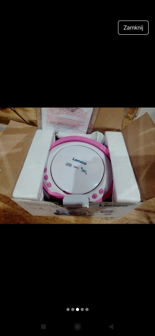 przenośny radioodtwarzacz Lenco z mikrofonem USB MP3 radio