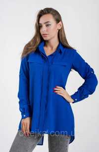 Синяя легкая блуза
