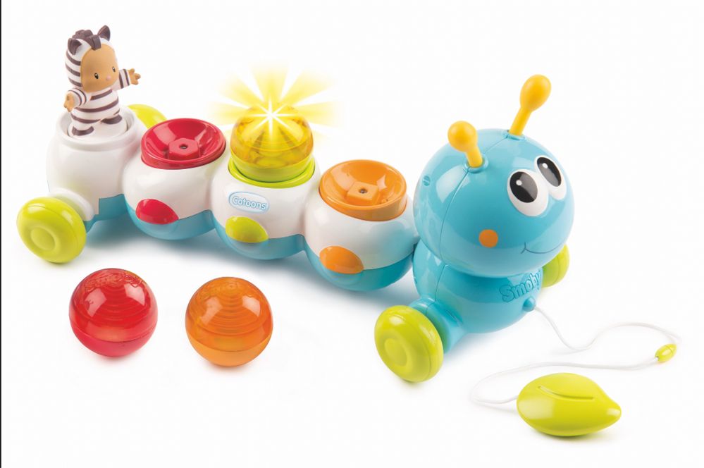 Іграшка-каталка Smoby Toys Cotoons гусениця