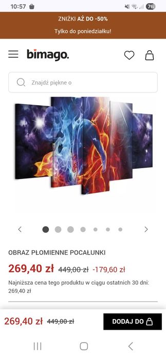 Obraz pt. "Płomienie pocałunku"