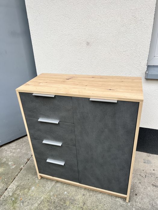 Nowa pojemna komoda z szufladami kol. antracyt,matera,loft/dab artisan