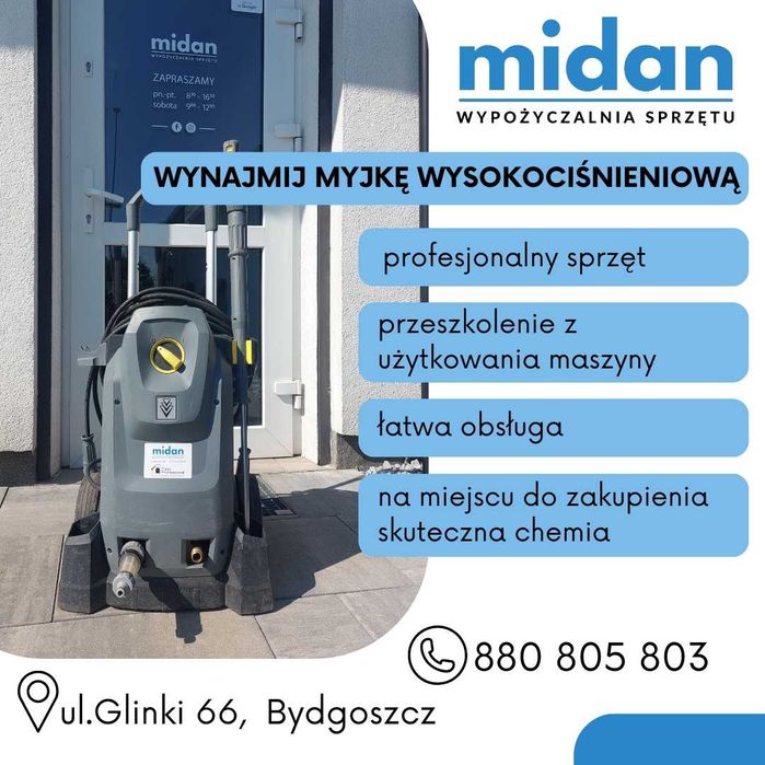 Wynajem Wypożyczalnia Myjka Wysokociśnieniowa Ciśnieniowa Kärcher