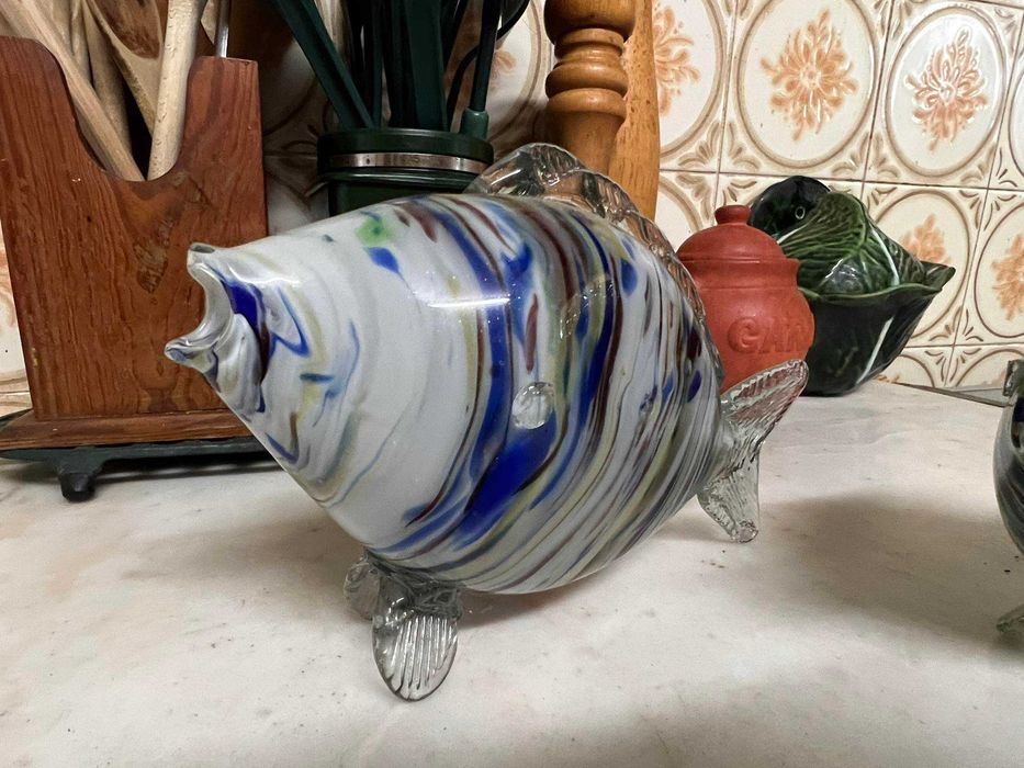 Italian Murano Glass Fish Vintage 1980