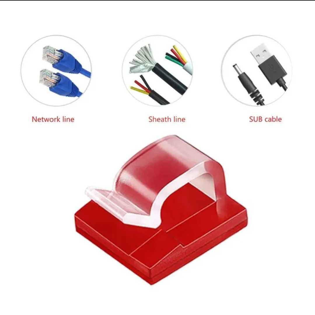 Organizador de cabos 10 pcs com fita cola