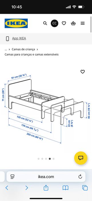 Cama solteiro Ikea