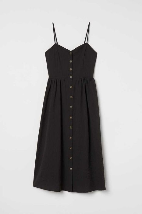 Vestido linho preto H&M NOVO