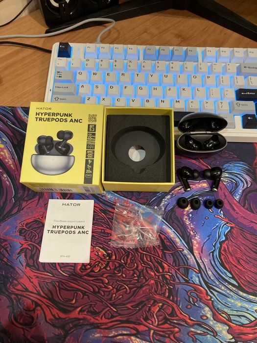 Безпровідні навушники hator hyperpunk truepods anc (hta-430) black