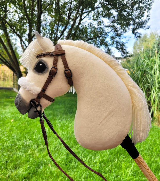 Konik Hobby Horse A4 ręcznie szyty z minky, zestaw z ogłowiem #33