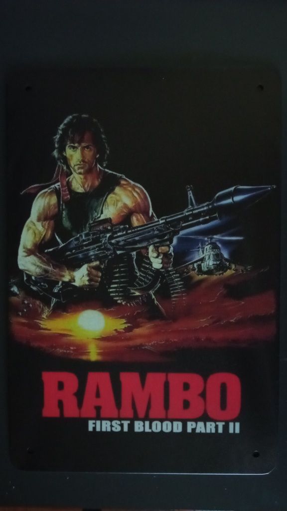 Posters/Placas de Metal: Rambo + Parque Jurássico