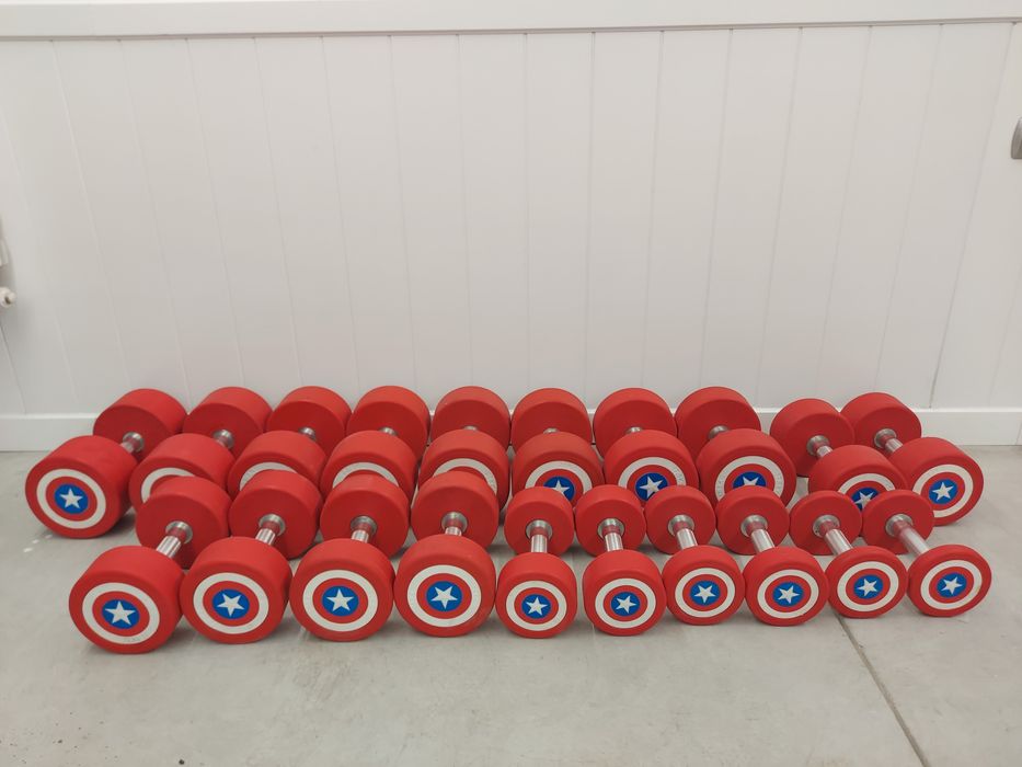 Zestaw hantli wzór Kapitan Ameryka